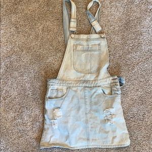 Forever 21 DENIM OVERALL DRESS